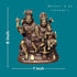 Tamas Brass Handcrafted Shiv Parivar Murti Statue / Idol with Antique Finish (Golden & Brown) (Pack of 1)
